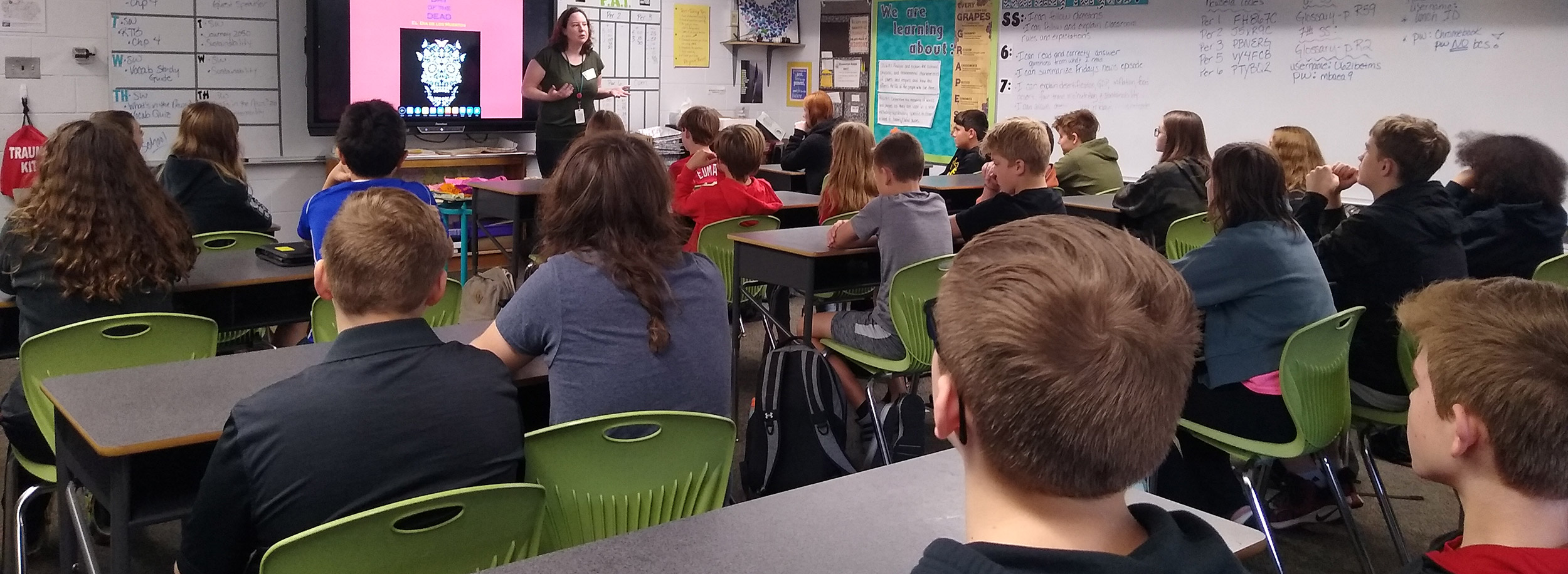 Teacher in a classroom